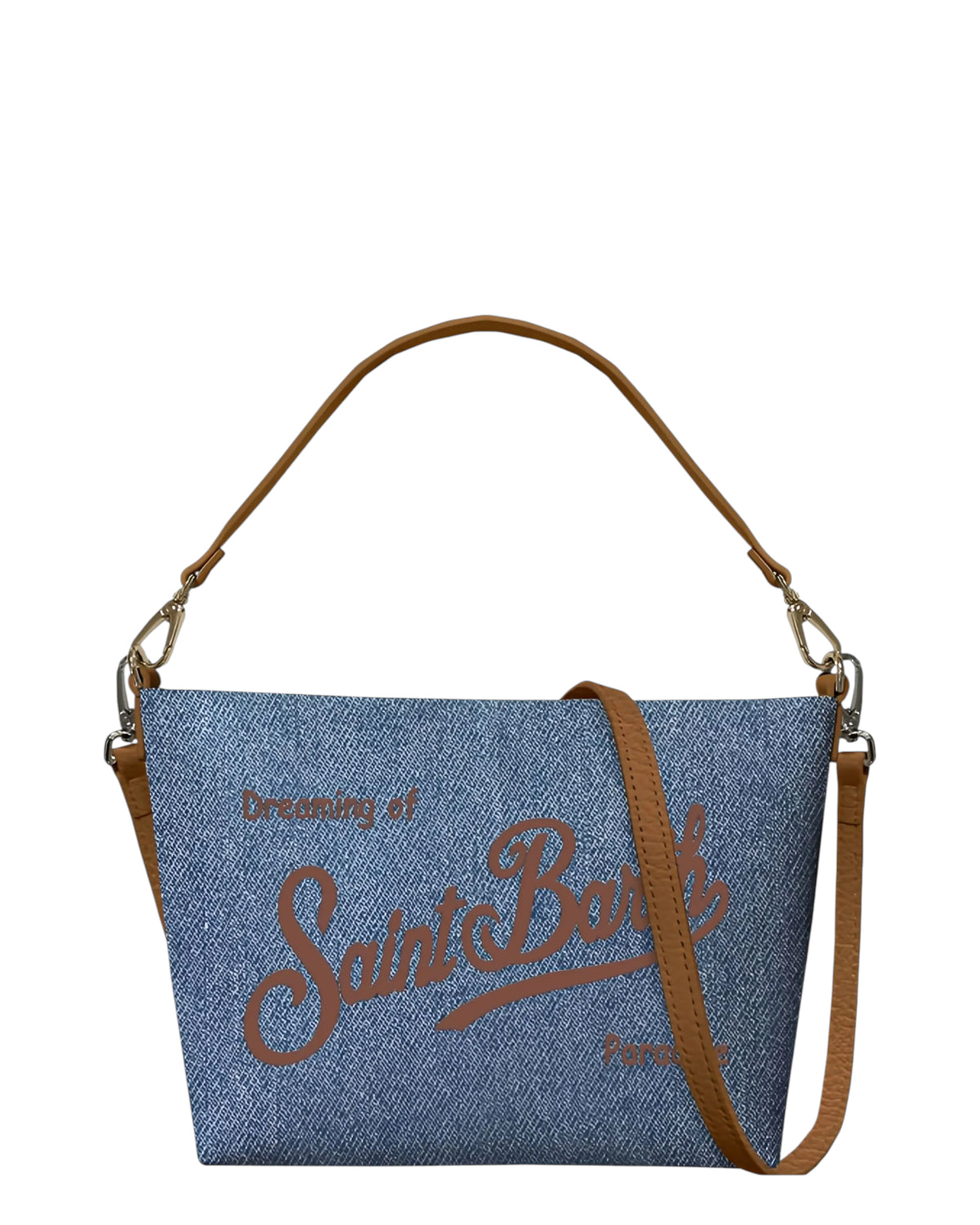 Women's Blue Denim Shoulder Bag - MC2 Saint Barth Aline