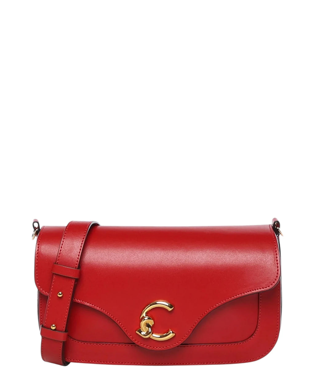 Coccinelle C-Me Medium Smooth Leather Bag with Shoulder Strap