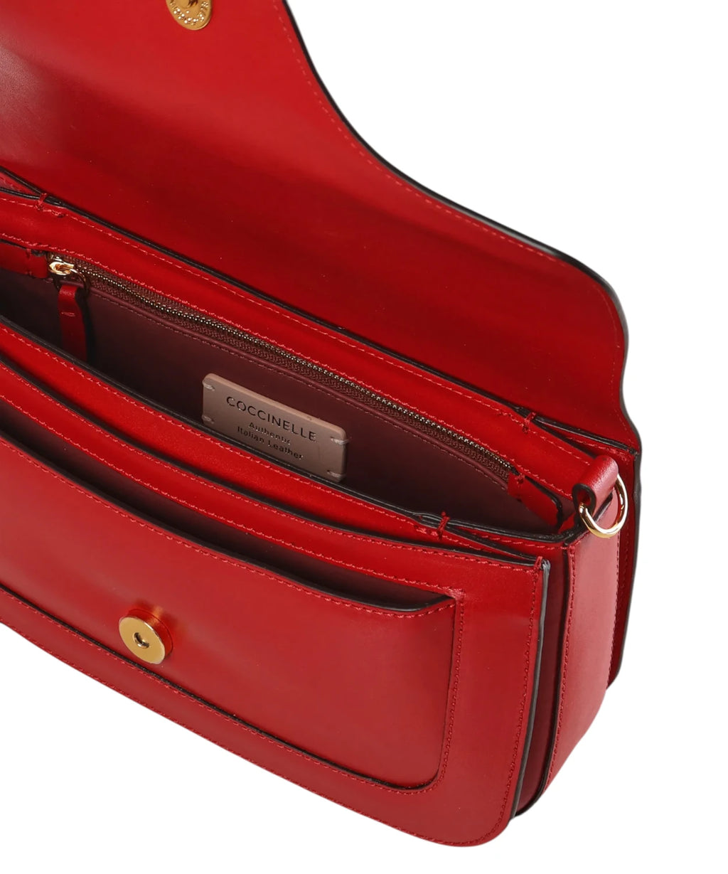 Coccinelle C-Me Medium Smooth Leather Bag with Shoulder Strap