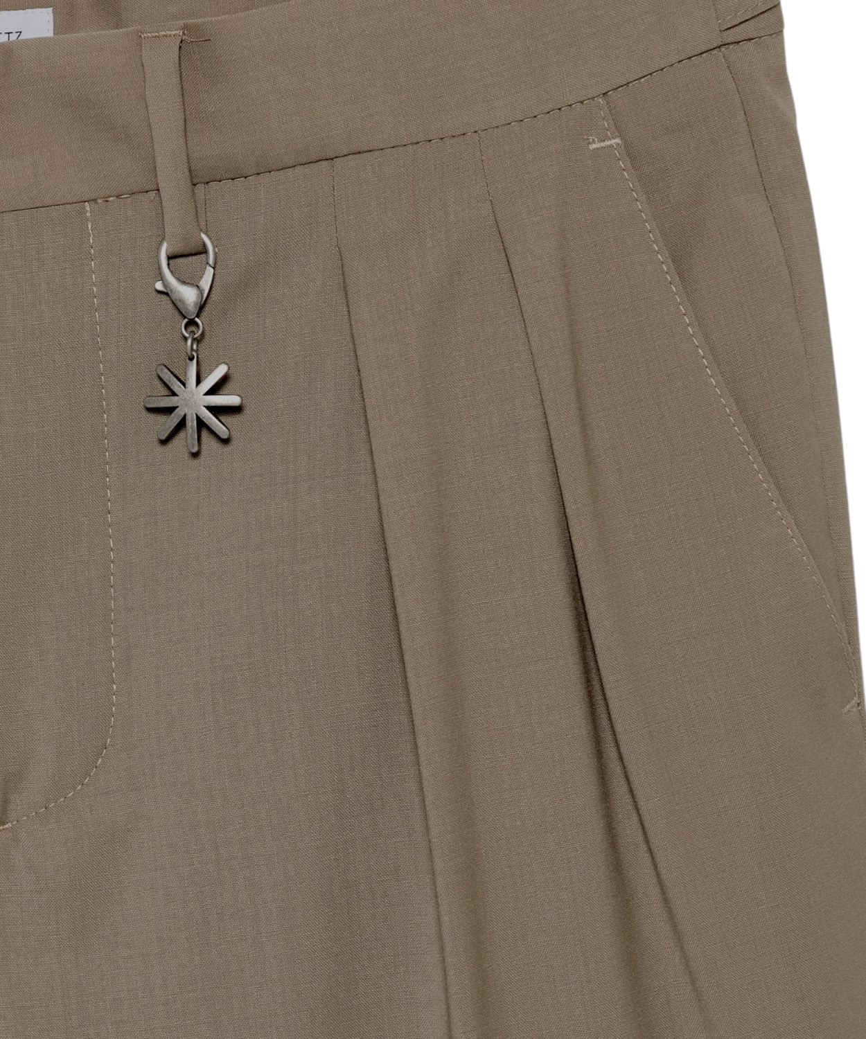 Pantalone Uomo Fresco Lana Stretch Beige Elegante