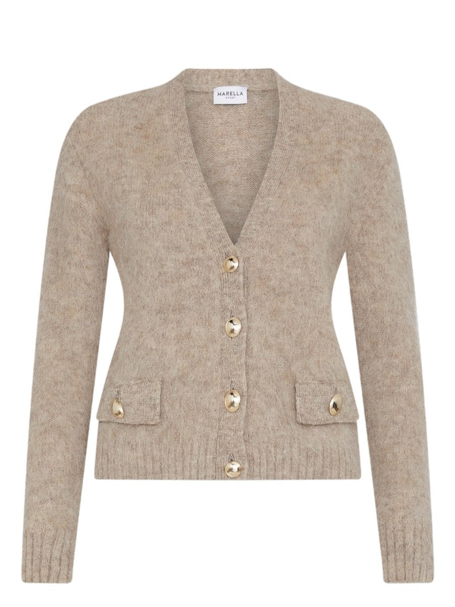 Cardigan in mohai Biacco-Marella-Maglieria-Vittorio Citro Boutique