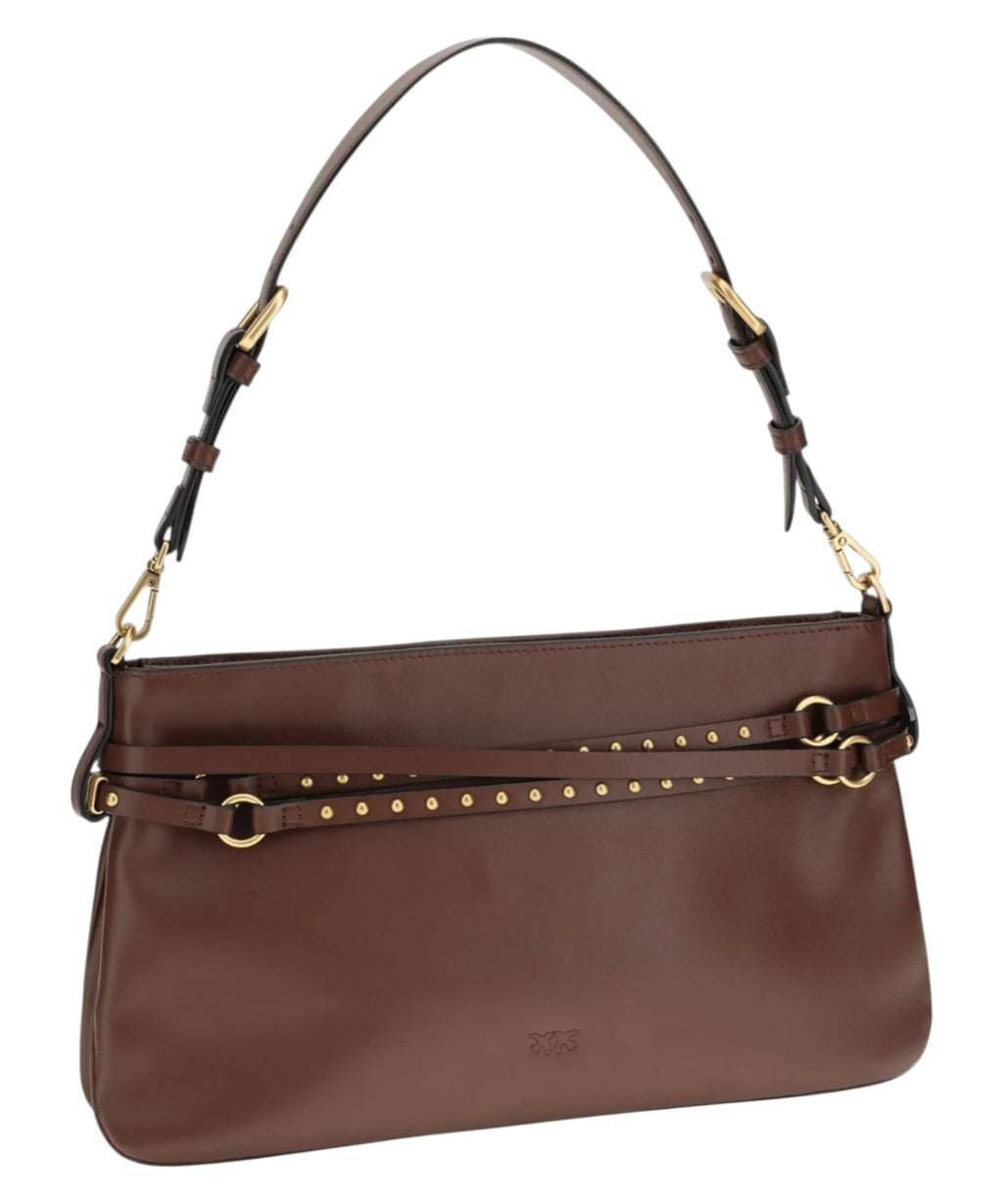 Pinko Mini Belt Shoulder Bag in Leather with Adjustable Shoulder Strap