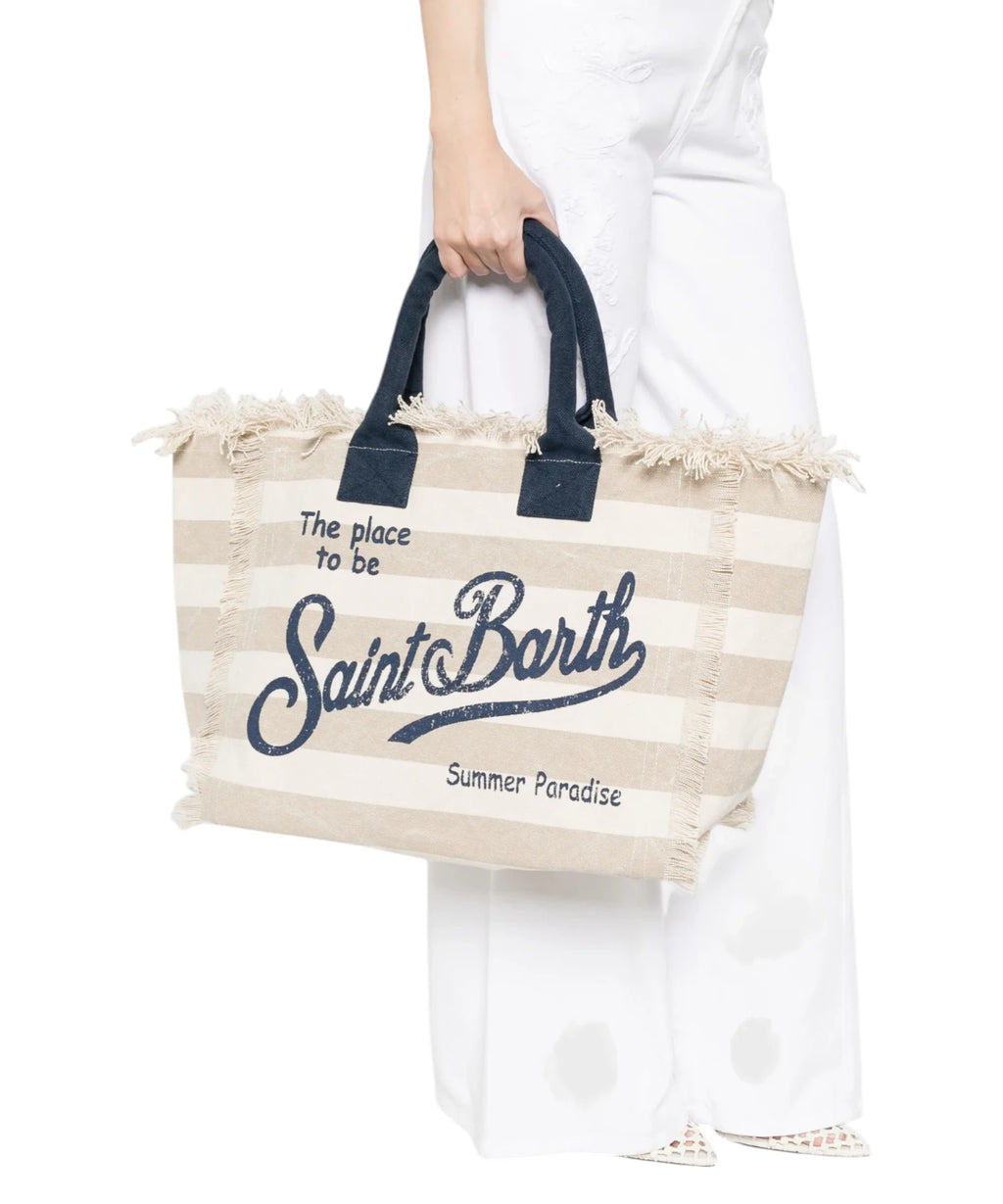 MC2 Saint Barth Vanitytas in canvas strepen