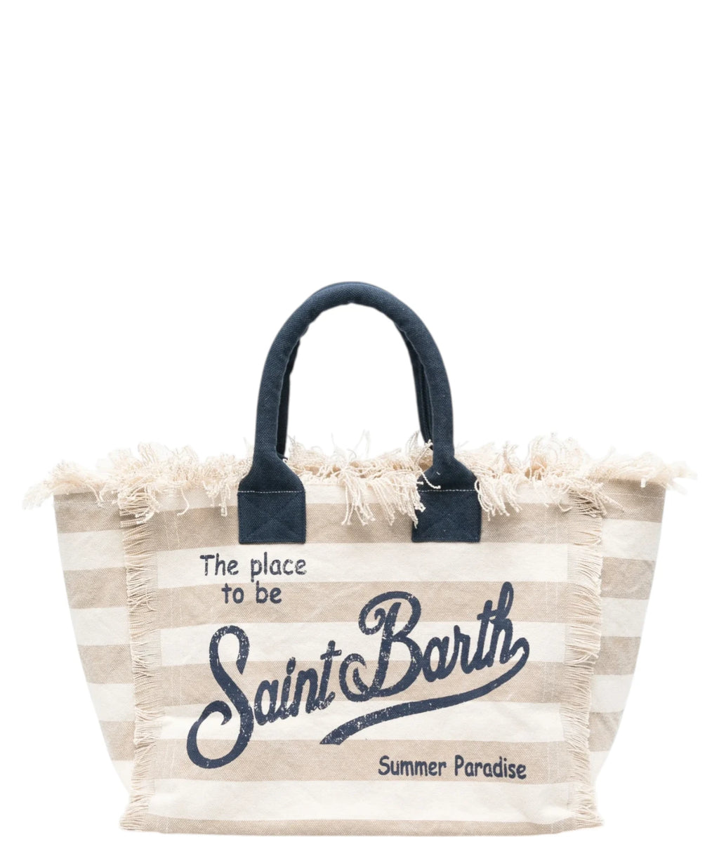 MC2 Saint Barth Vanitytas in canvas strepen