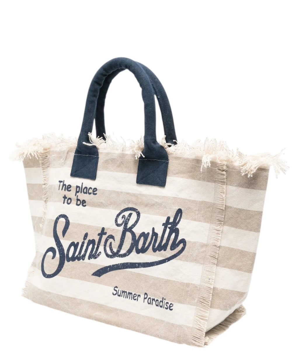 MC2 Saint Barth Vanitytas in canvas strepen