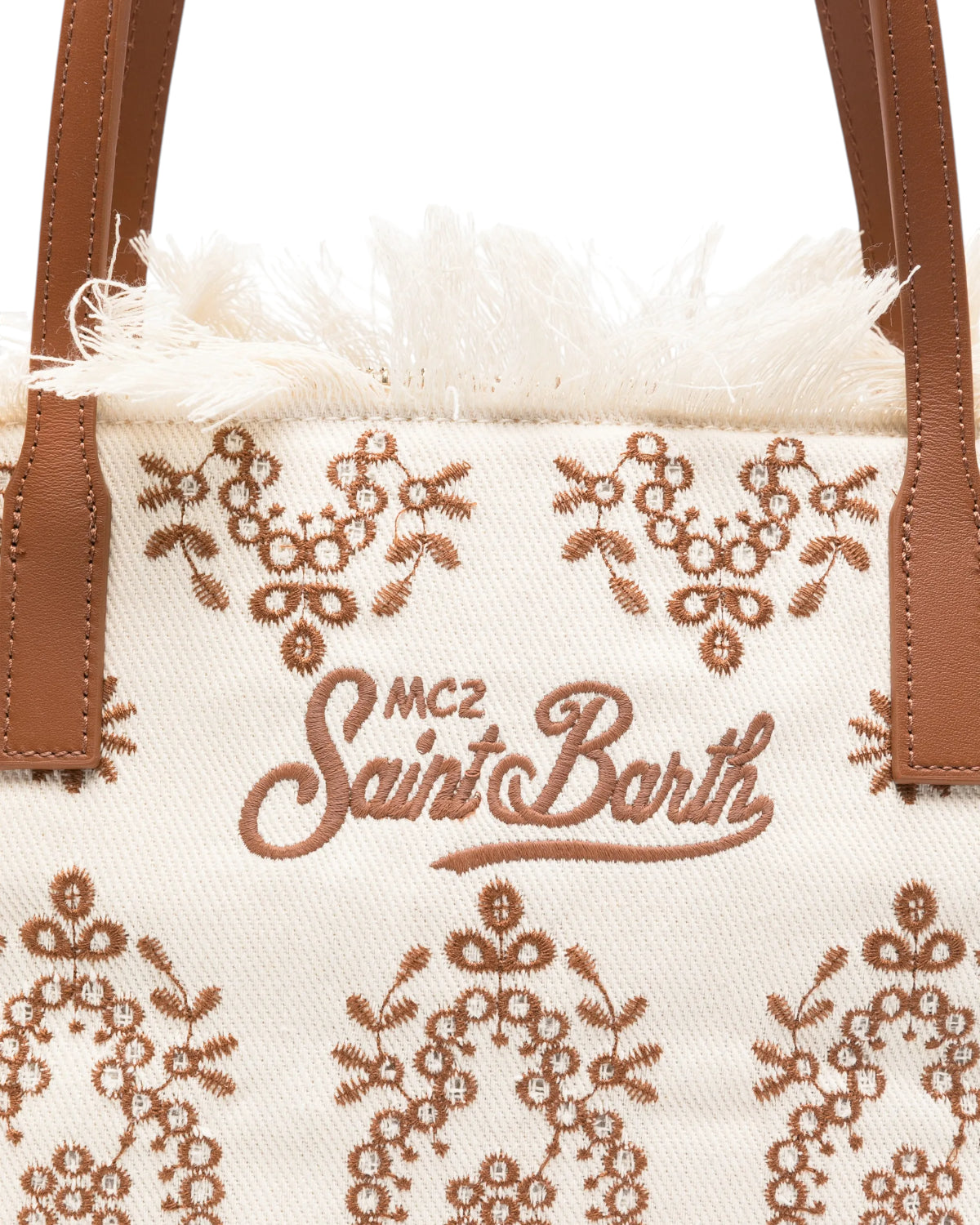 Borsa Shopper City Medium Sangallo con Frange e Zip