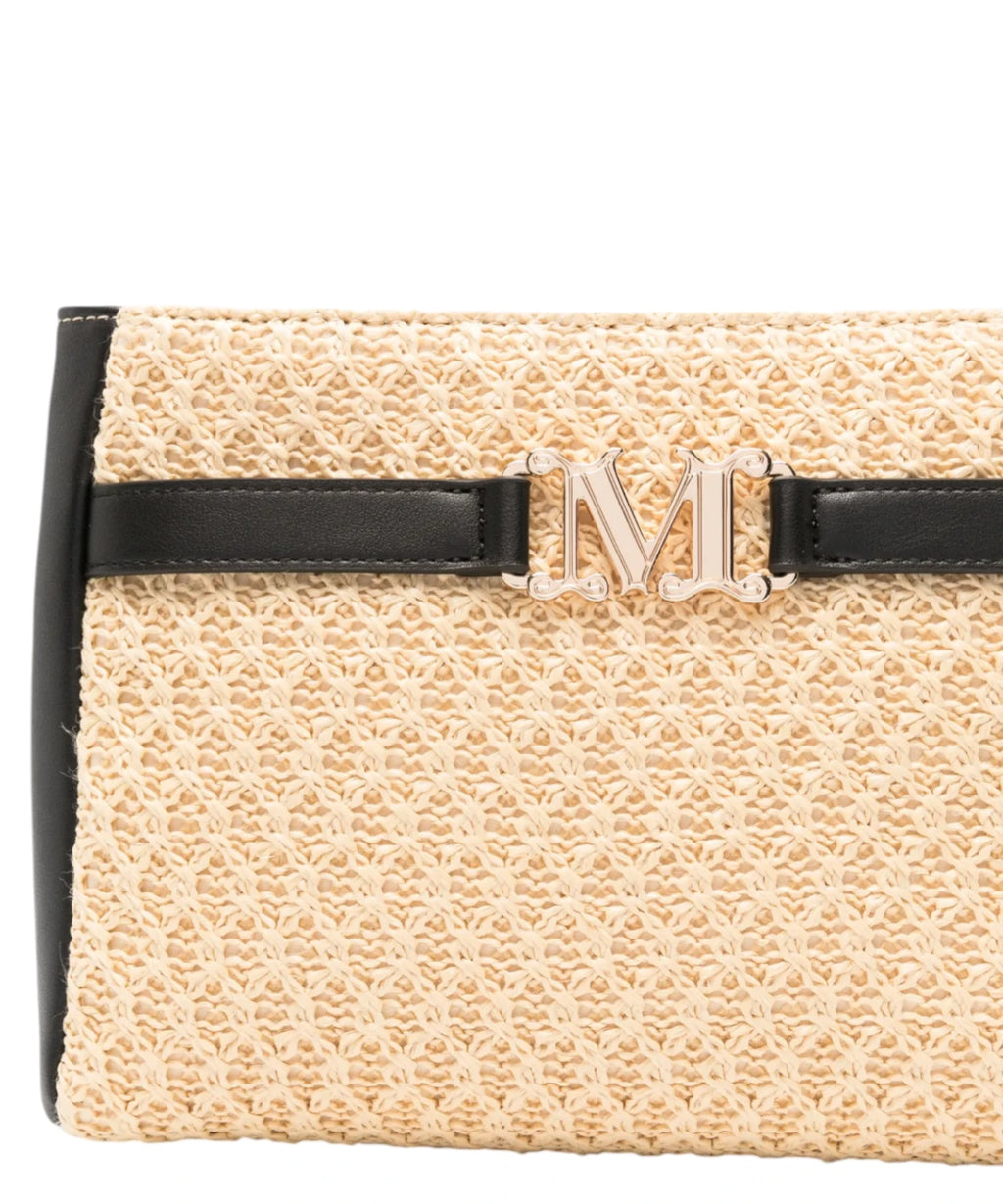 Max Mara BCHMAMBO Clutch with Zip and Logo