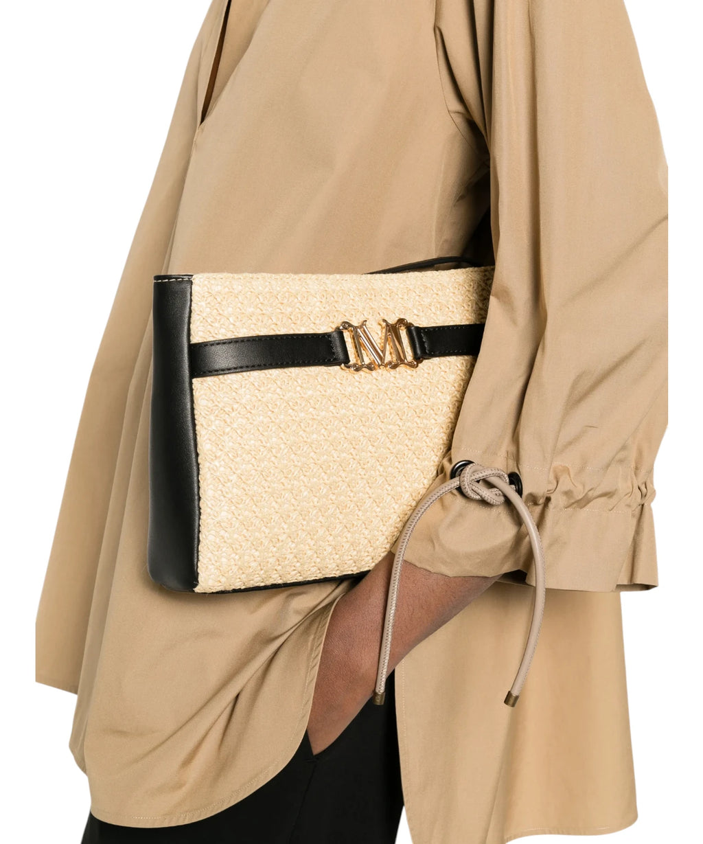 Max Mara BCHMAMBO Clutch with Zip and Logo