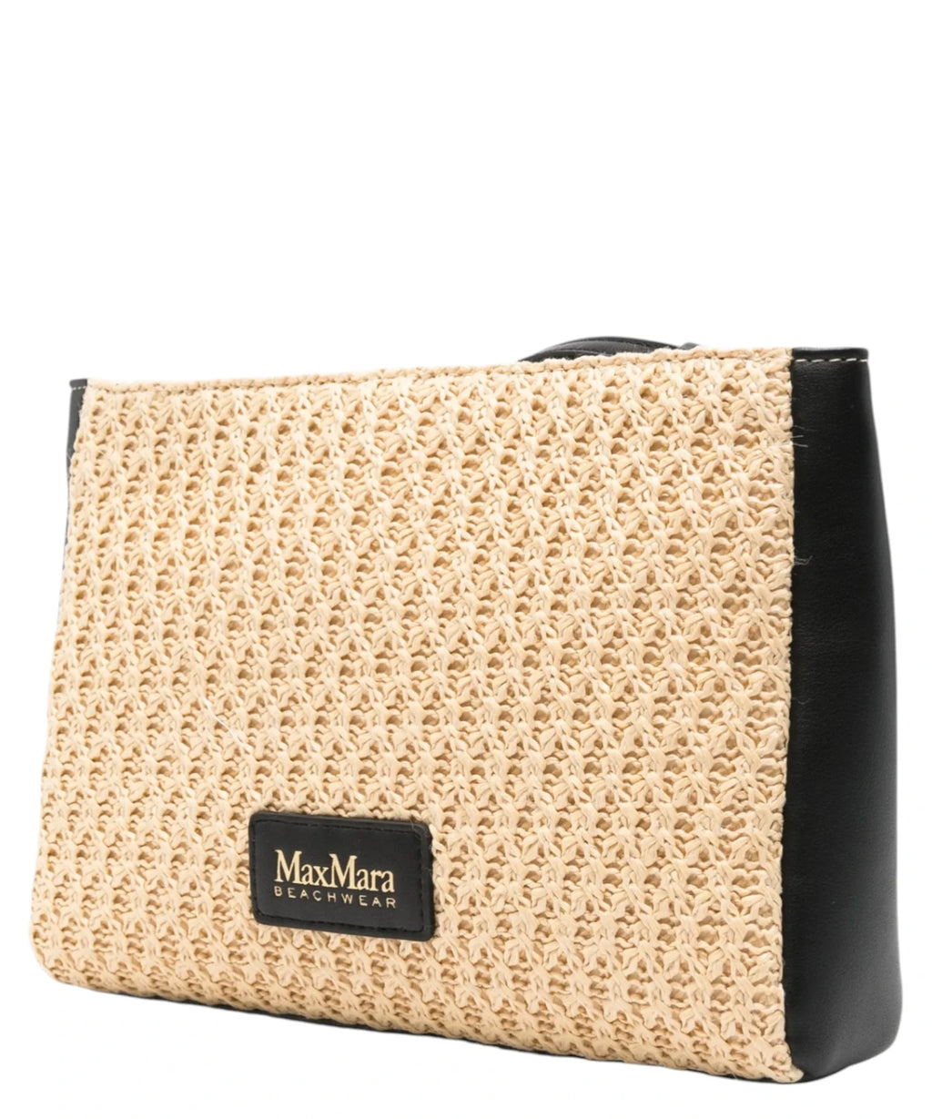 Max Mara BCHMAMBO Clutch with Zip and Logo