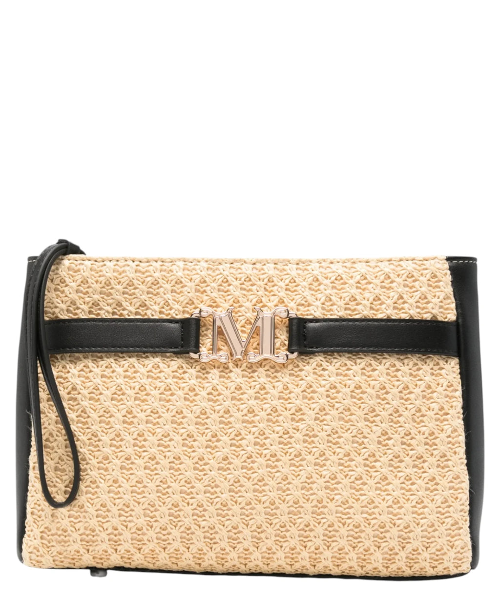 Max Mara BCHMAMBO Clutch with Zip and Logo