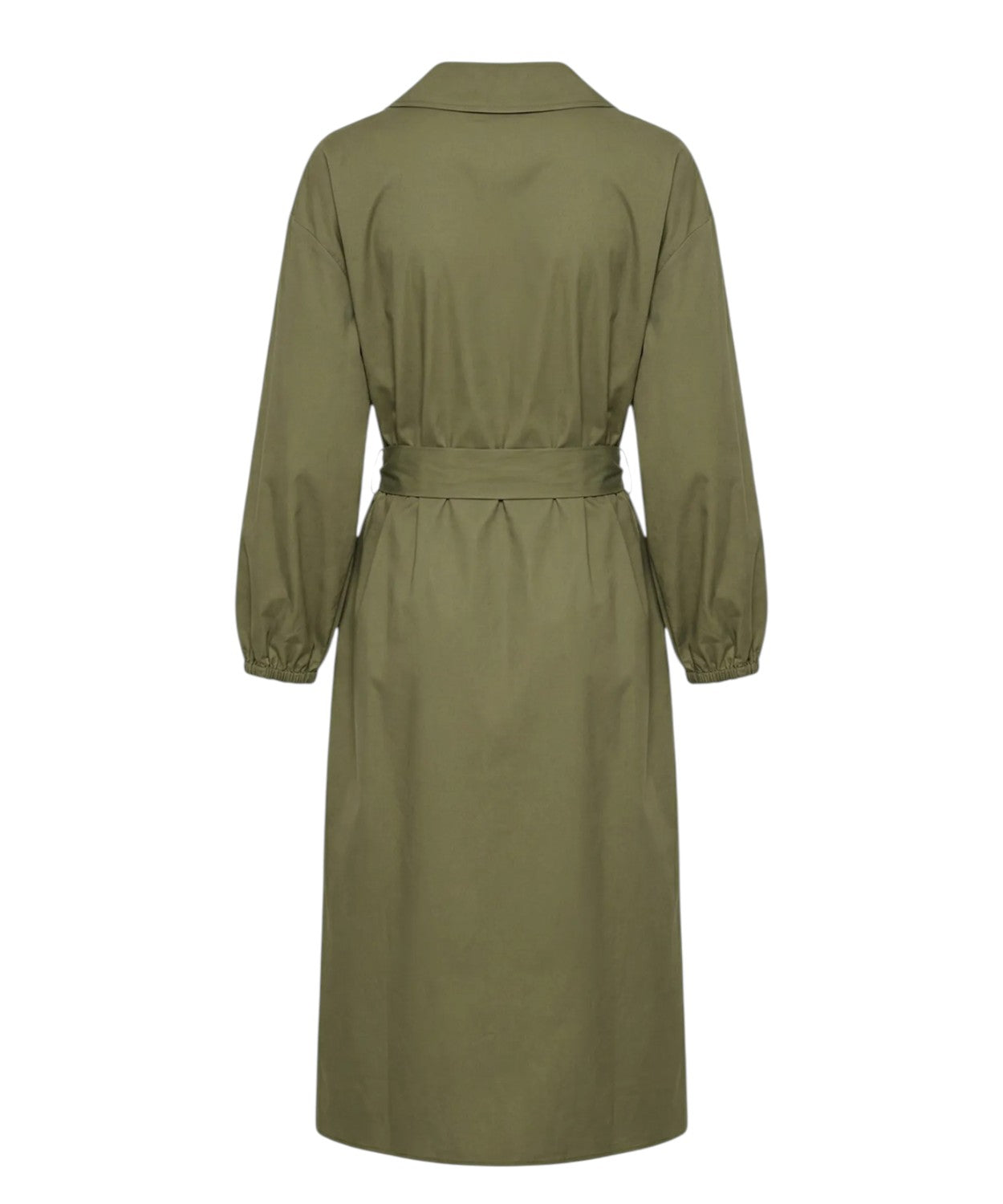 Twinset Midi Cotton Dress with Buttons and Belt