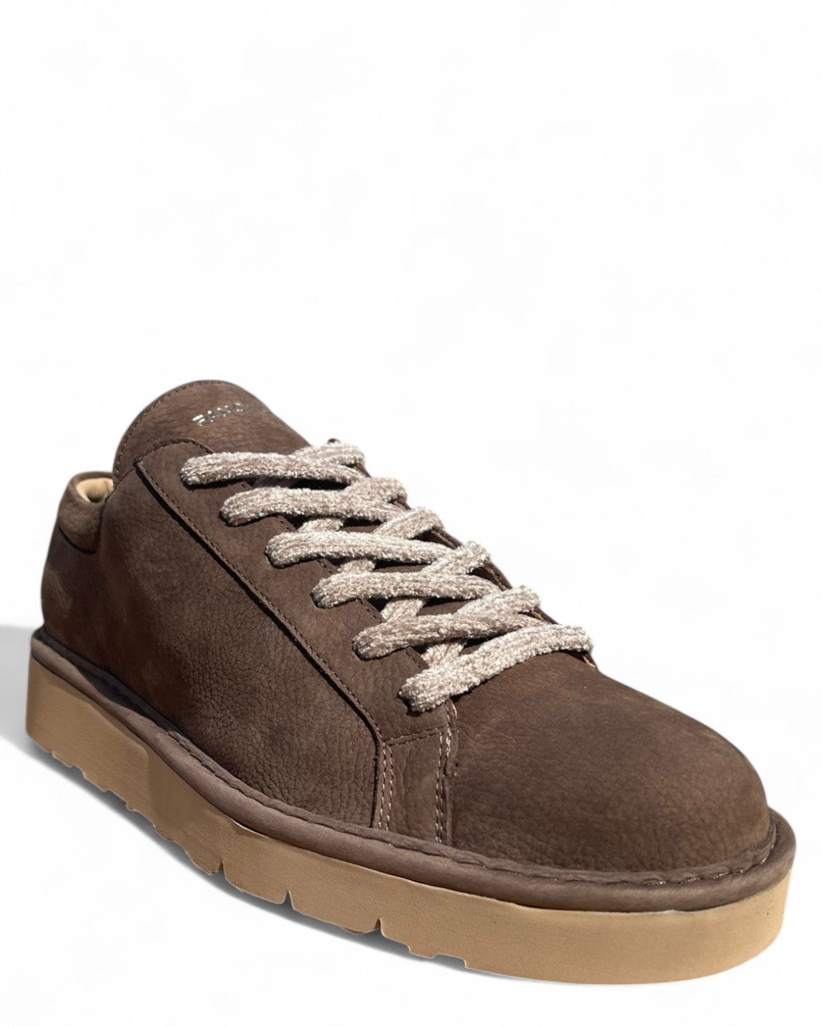 Sneakers P007 in Nabuk con Lacci Marrone Noce-PANCHIC-Sneakers-Vittorio Citro Boutique