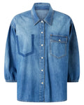 Camicia Chobe in denim di cotone light-Pinko-Camicie-Vittorio Citro Boutique