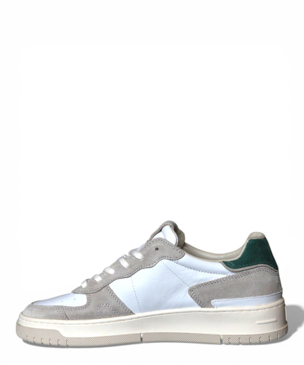 D.A.T.E. Tournament Pure Calf Sneakers WHITE-GREEN