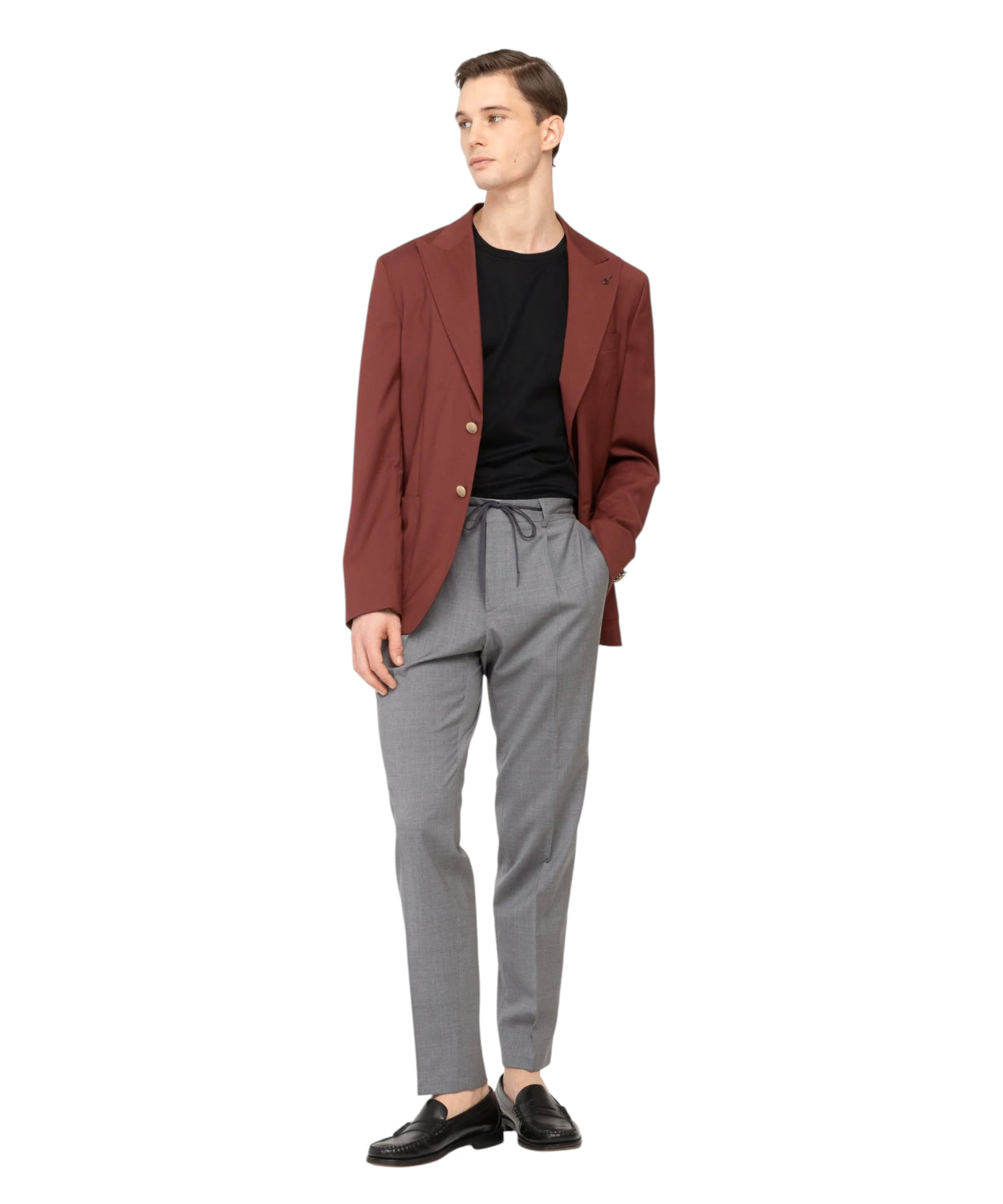 Giacca Sfoderata in Fresco di Lana Stretch di Paoloni