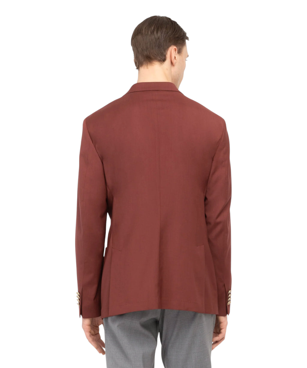 Unlined Stretch Wool Fresco Jacket by Paoloni