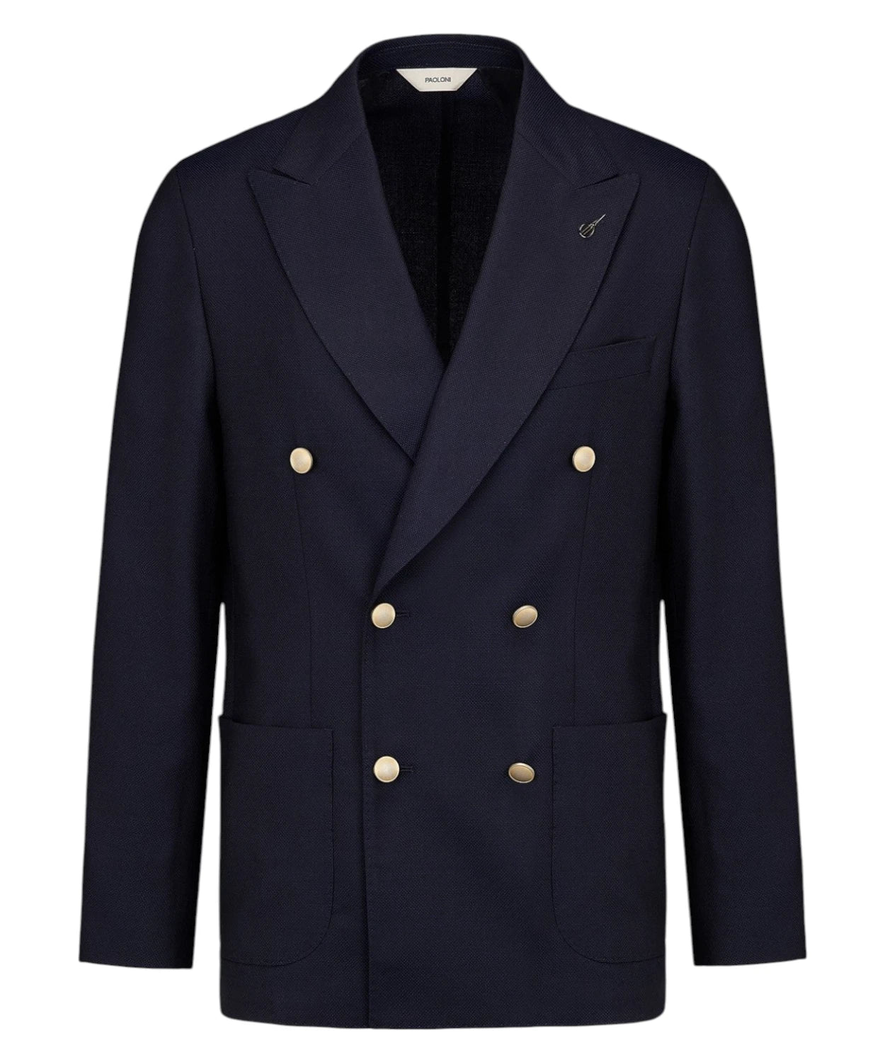Men's double-breasted jacket in Super 110’s virgin wool