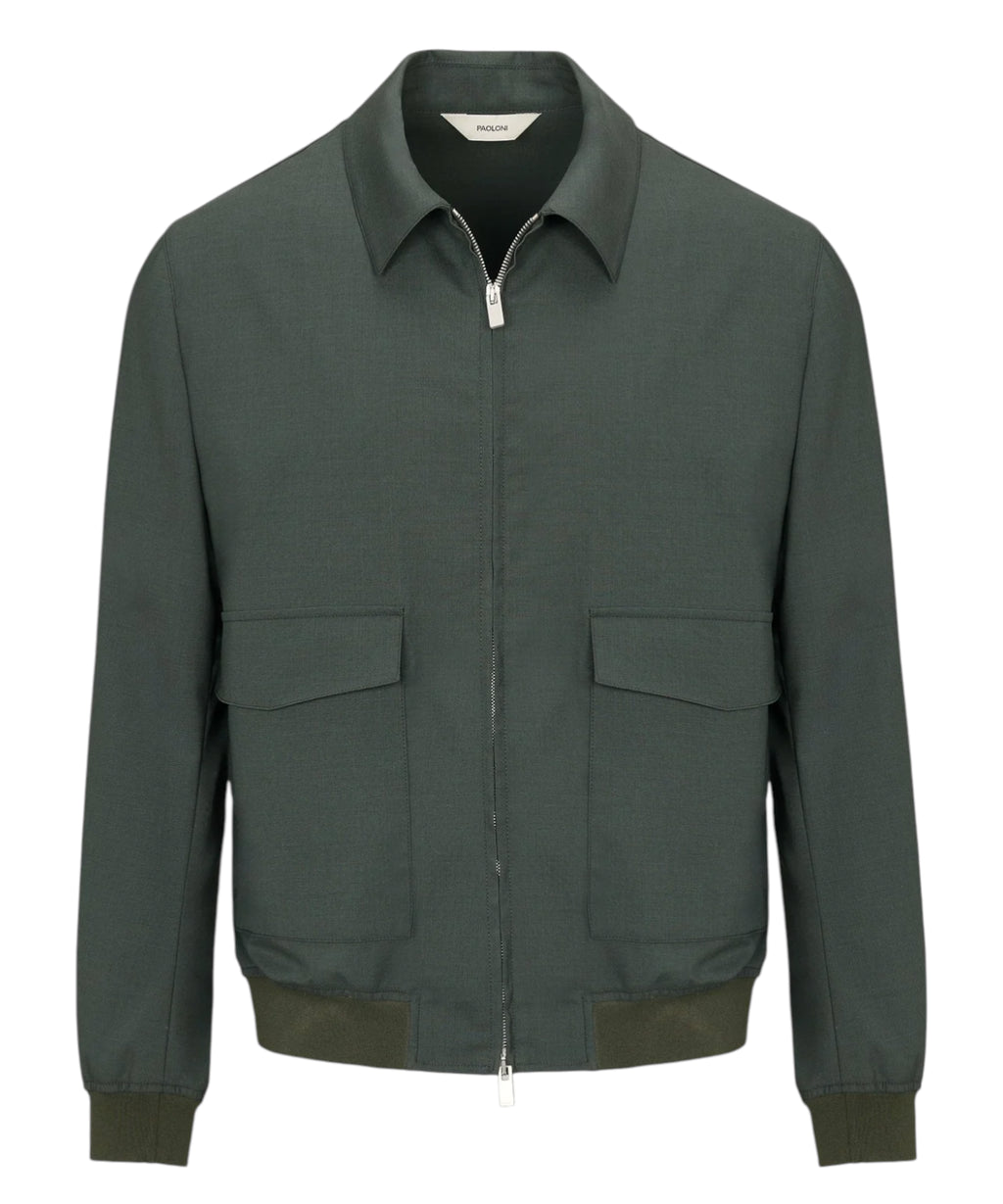 Paoloni Fresh Stretch Wool Bomber Jacket