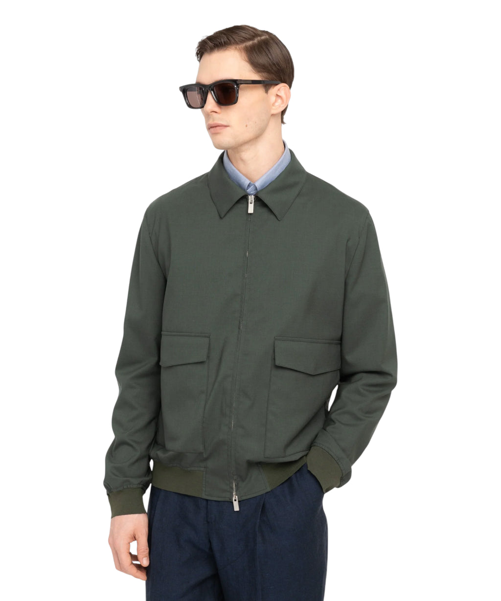 Paoloni Fresh Stretch Wool Bomber Jacket