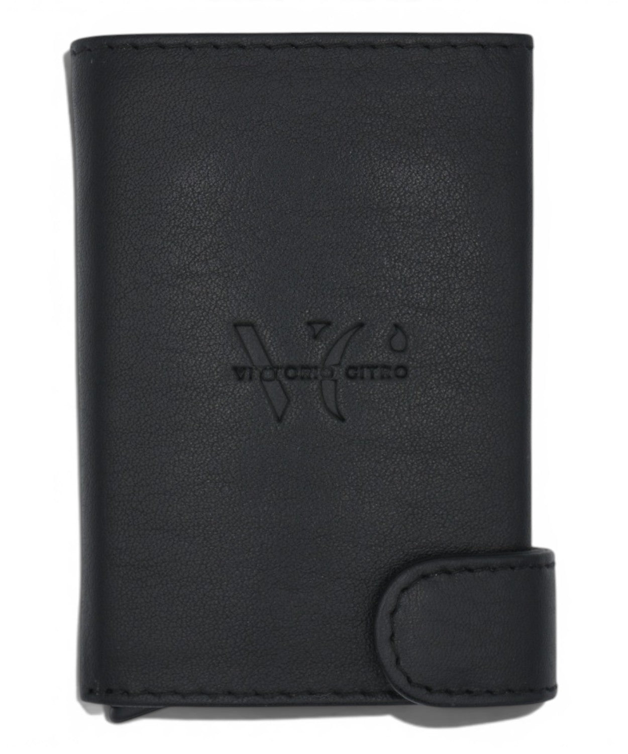 VittorioCitro Men's Black Leather Wallet with RFID