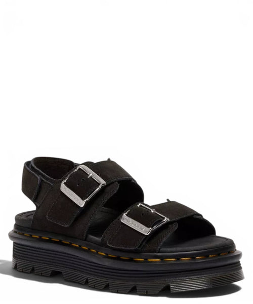 Sandały Dr. Martens Zebzag z zamszu z podwójną klamrą