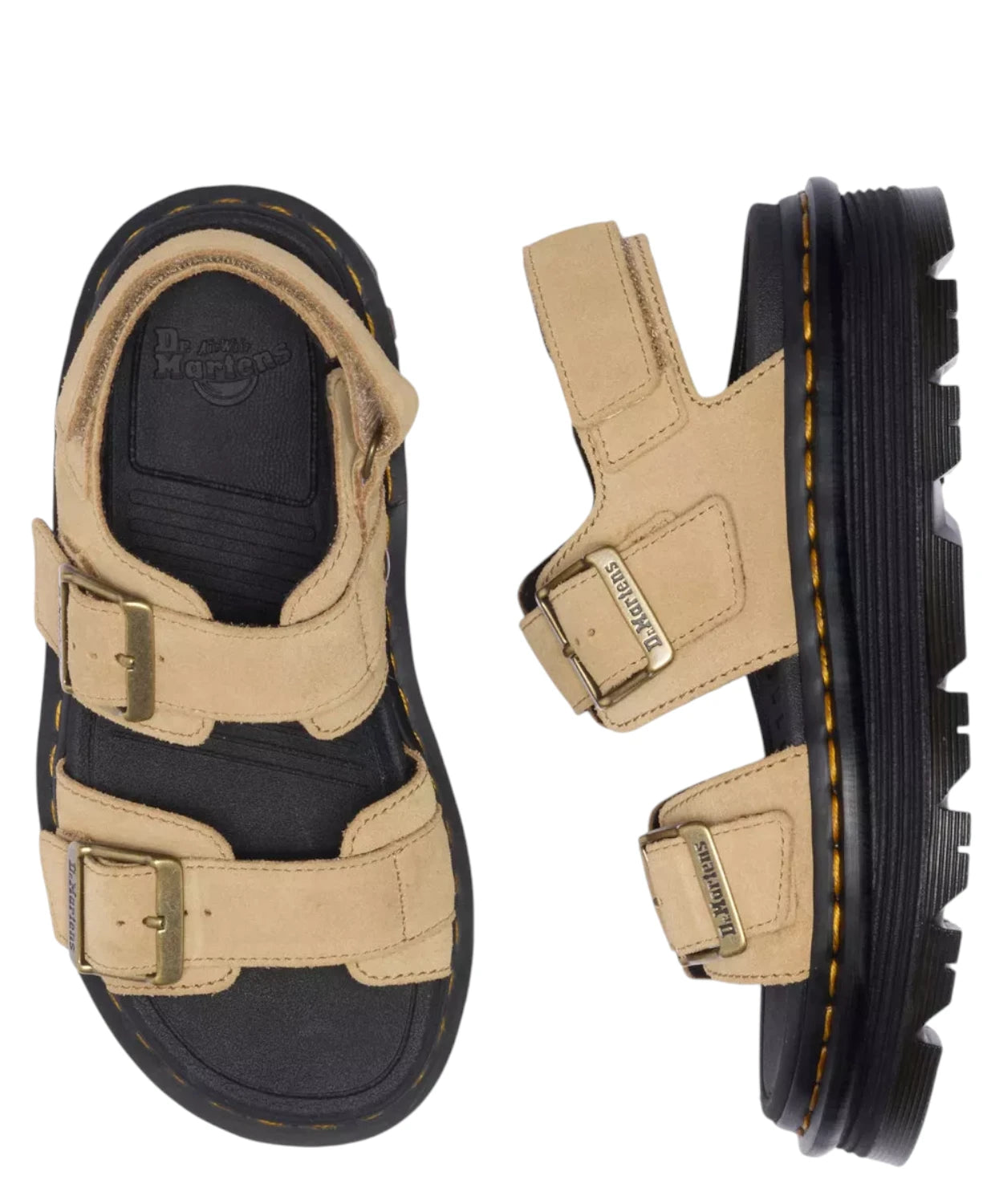 Dr. Martens Zebzag Suede Sandals with Platform Sole