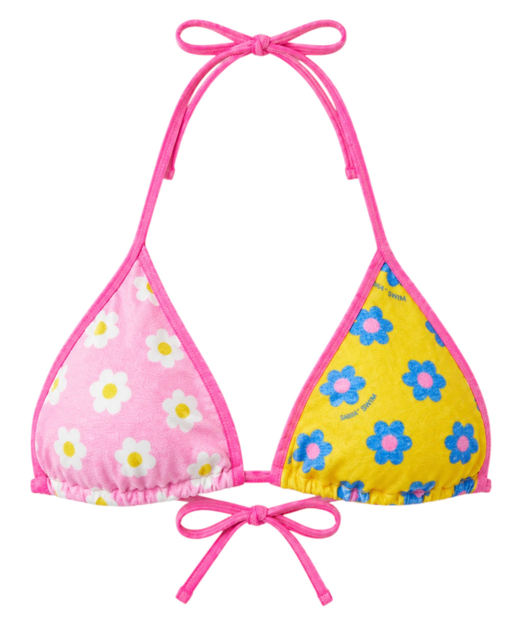 Top bikini MC2 Saint Barth z kwiatami