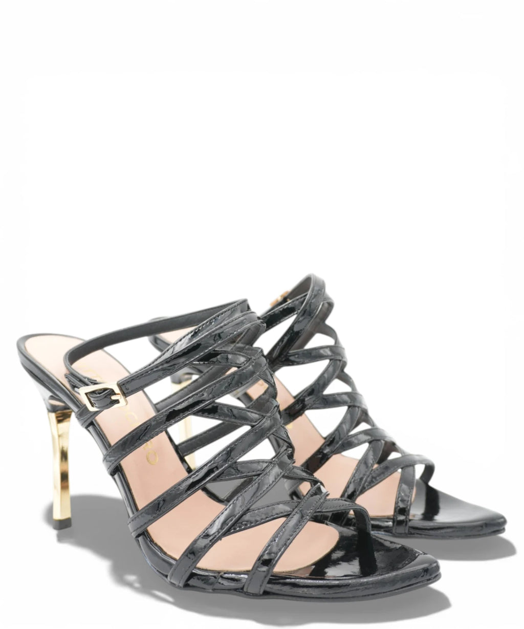 Patent Leather Sandals with 10 cm Heel - Vittorio Citro