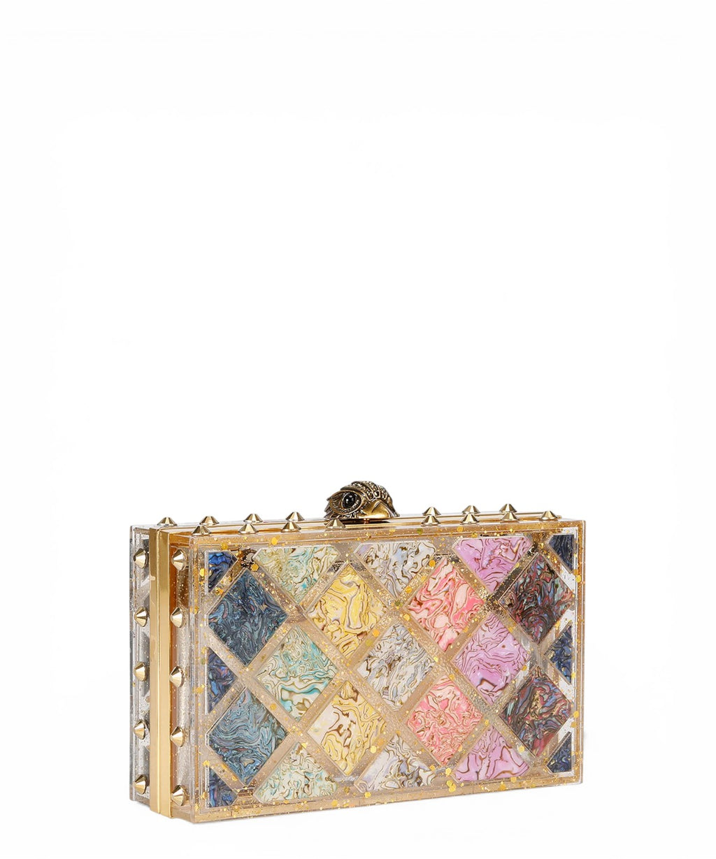 Kurt Geiger Clutch Mini Crystal Quilt Box