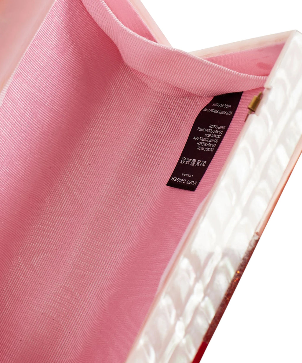 Multicolor acrylic Kurt Geiger Party Box clutch