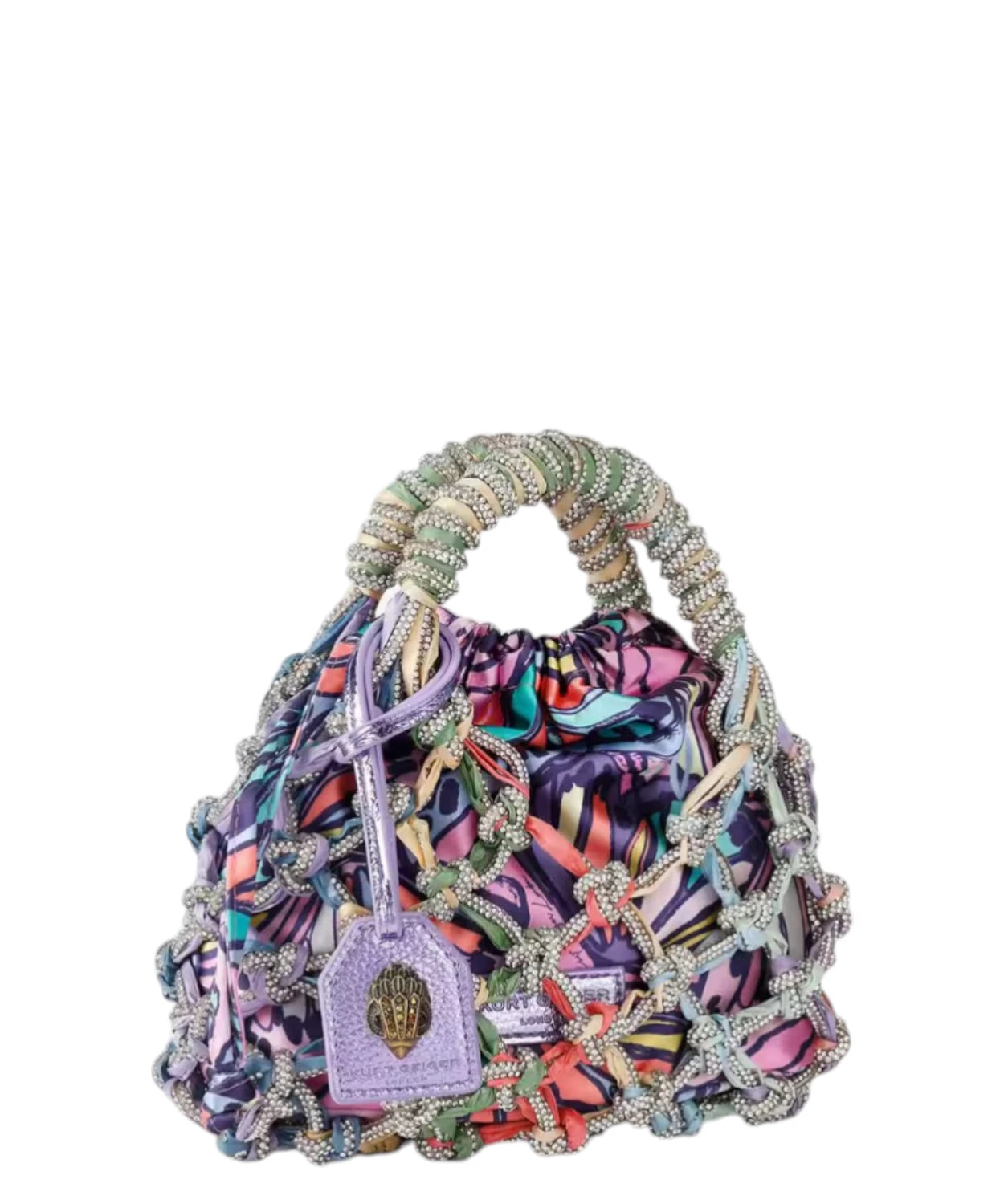 Borsa Donna Kurt Geiger Macramè e Cristalli