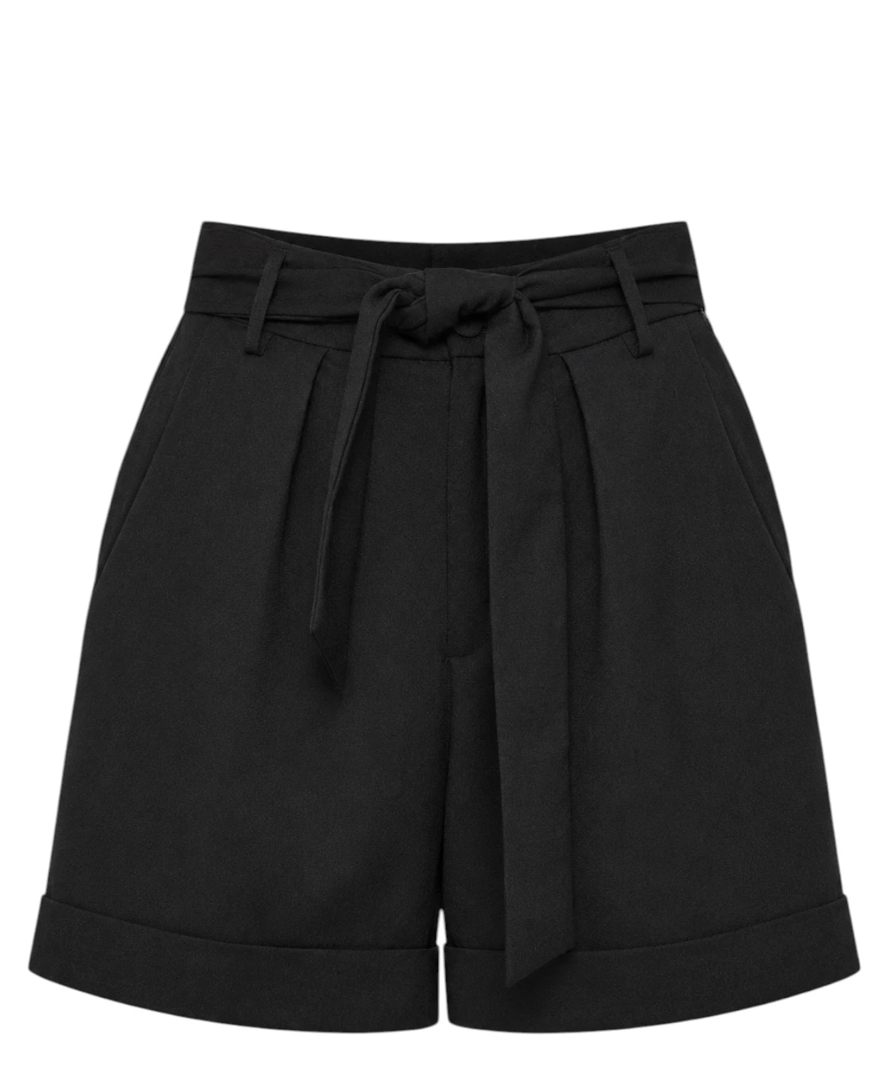 High-waisted shorts with bow 