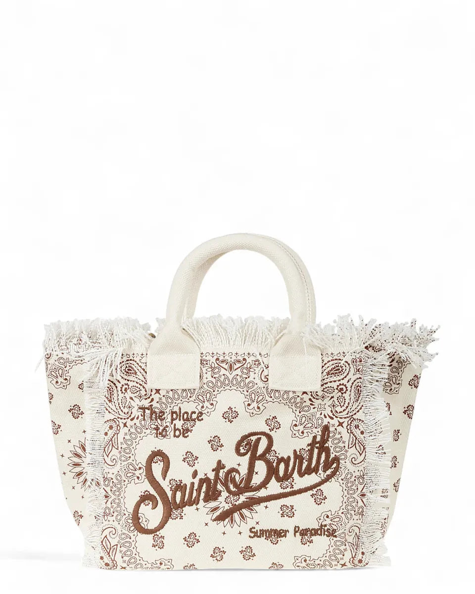 Borsa Colette in Canvas di Cotone con Stampa Bandana-Mc2 Saint Barth-Borse a mano-Vittorio Citro Boutique