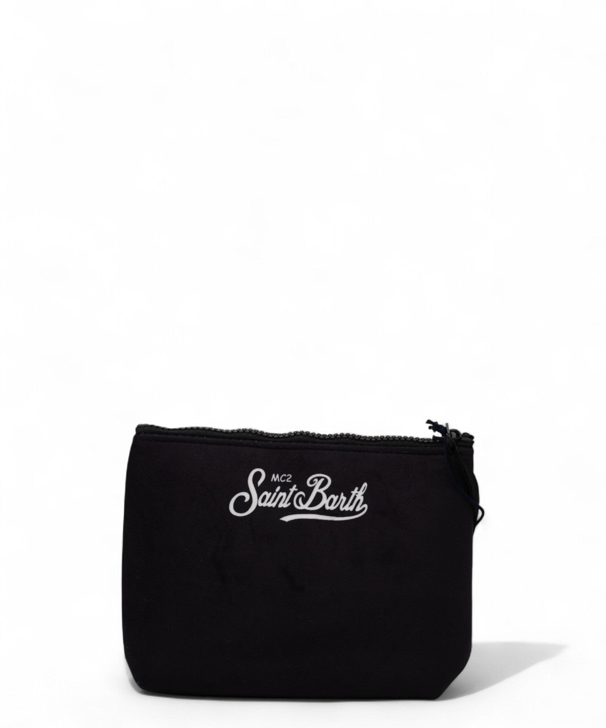Pochette Aline con stampa St. Moritz e zip