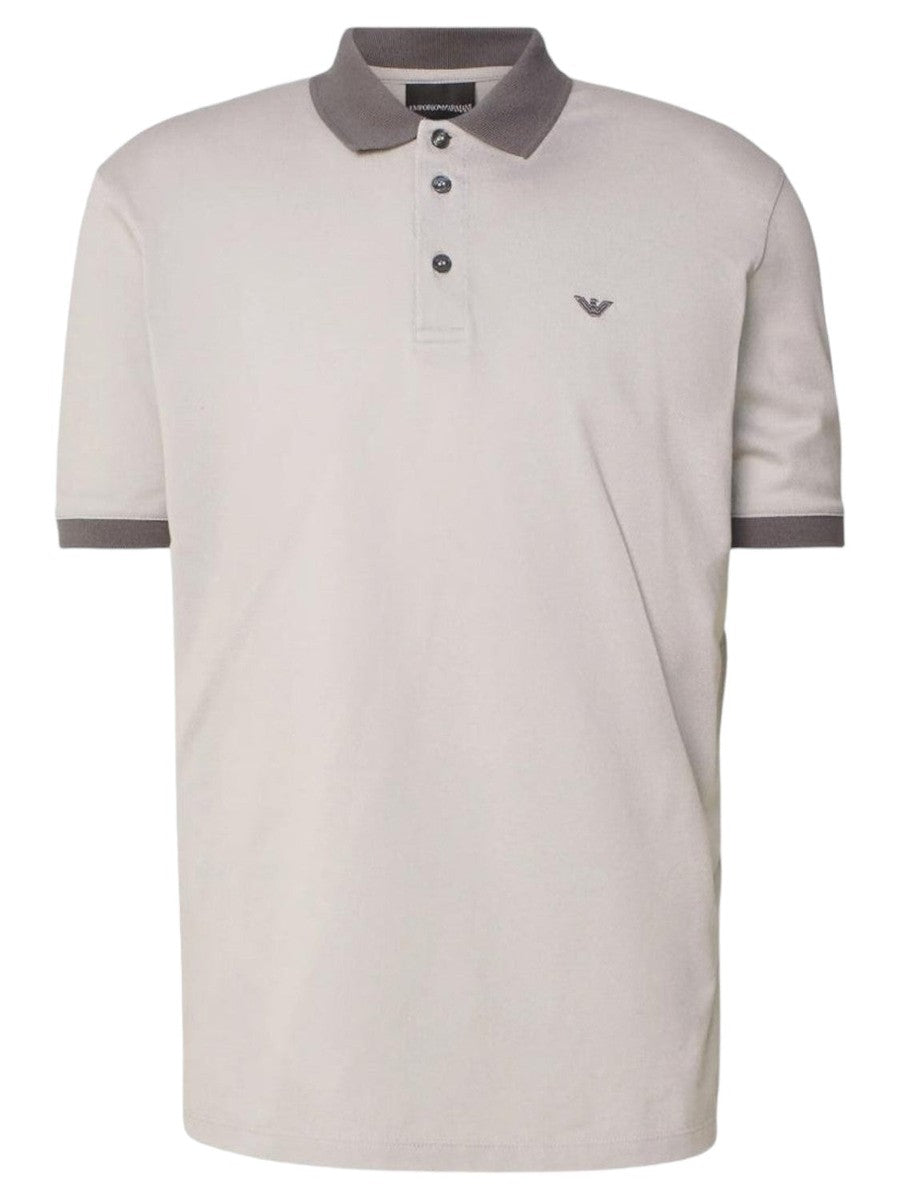 Polo in piquet con ricamo micro eagle-Emporio Armani-Polo-Vittorio Citro Boutique