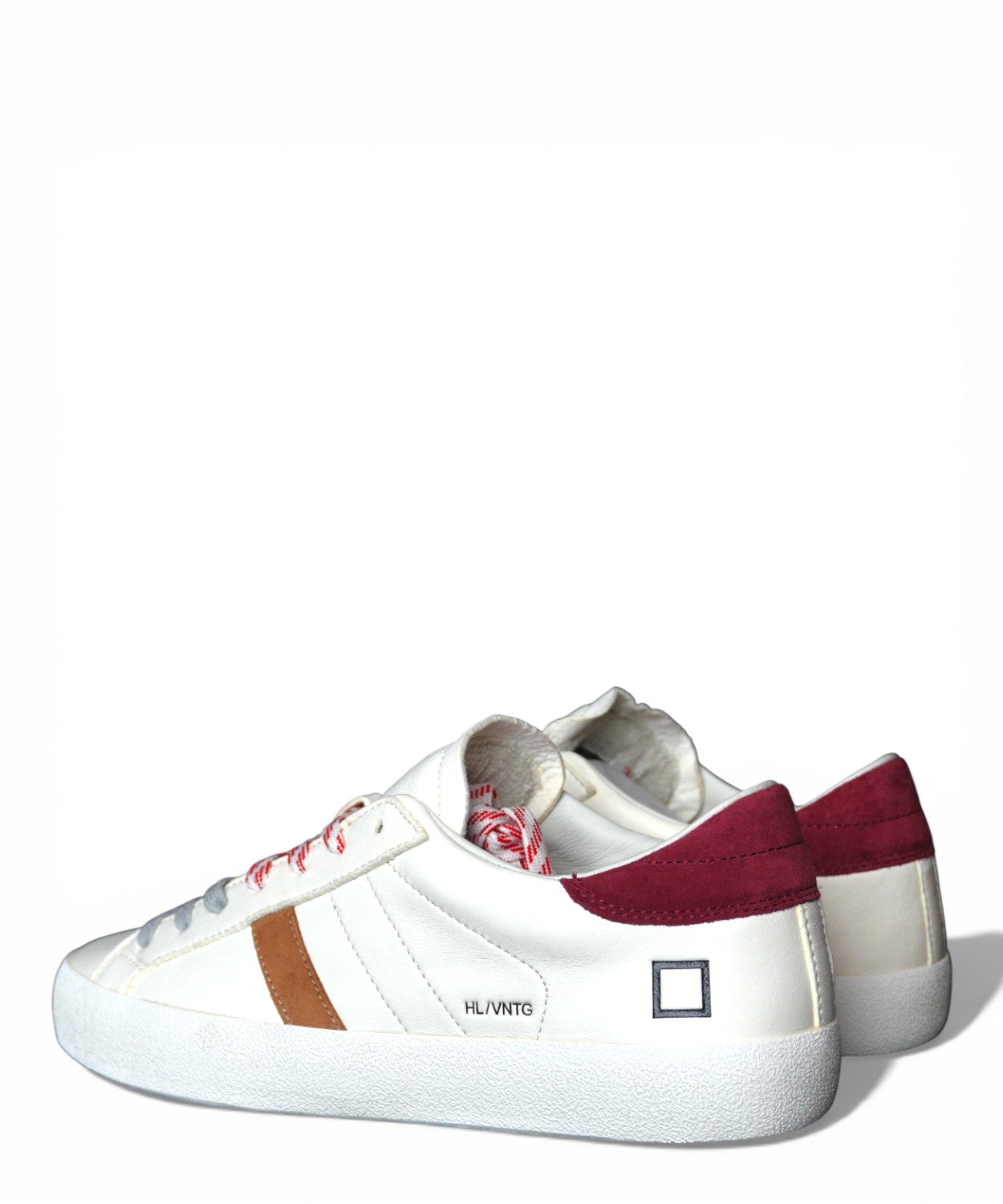 Sneakers D.A.T.E. Hill Low Vintage Calf Ivory/Red
