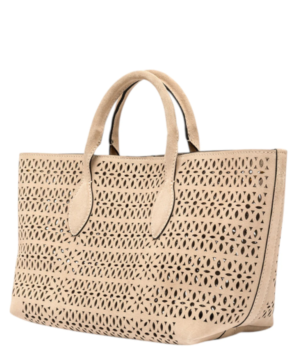 Borsa Gianni Chiarini Mashup Small i laseret ruskind