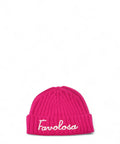 Berretto Wengen in misto cashmere con ricamo "Favolosa"-Mc2 Saint Barth-Cappelli-Vittorio Citro Boutique