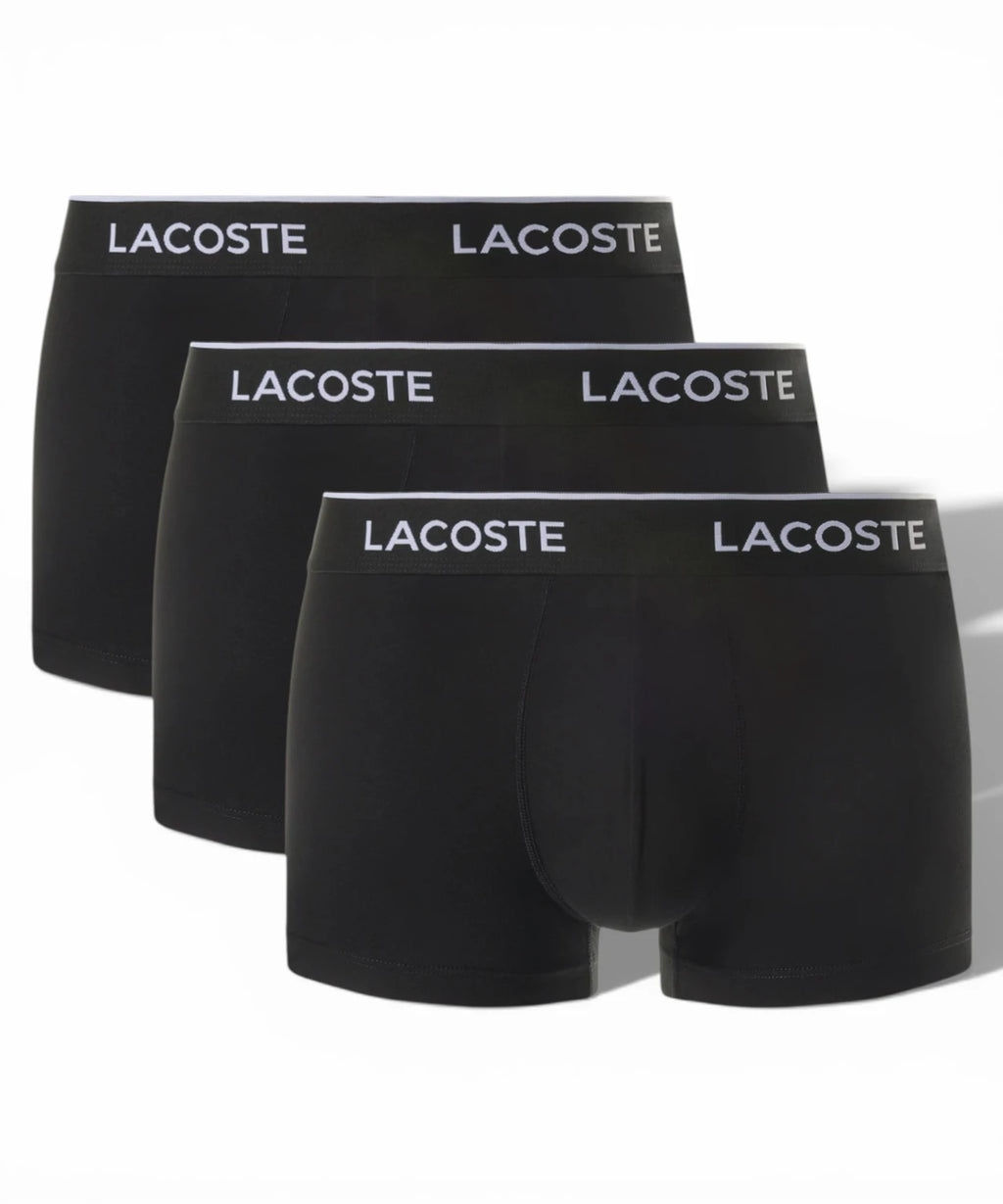 Lacoste Men's Stretch Cotton Boxer Briefs 3-Pack