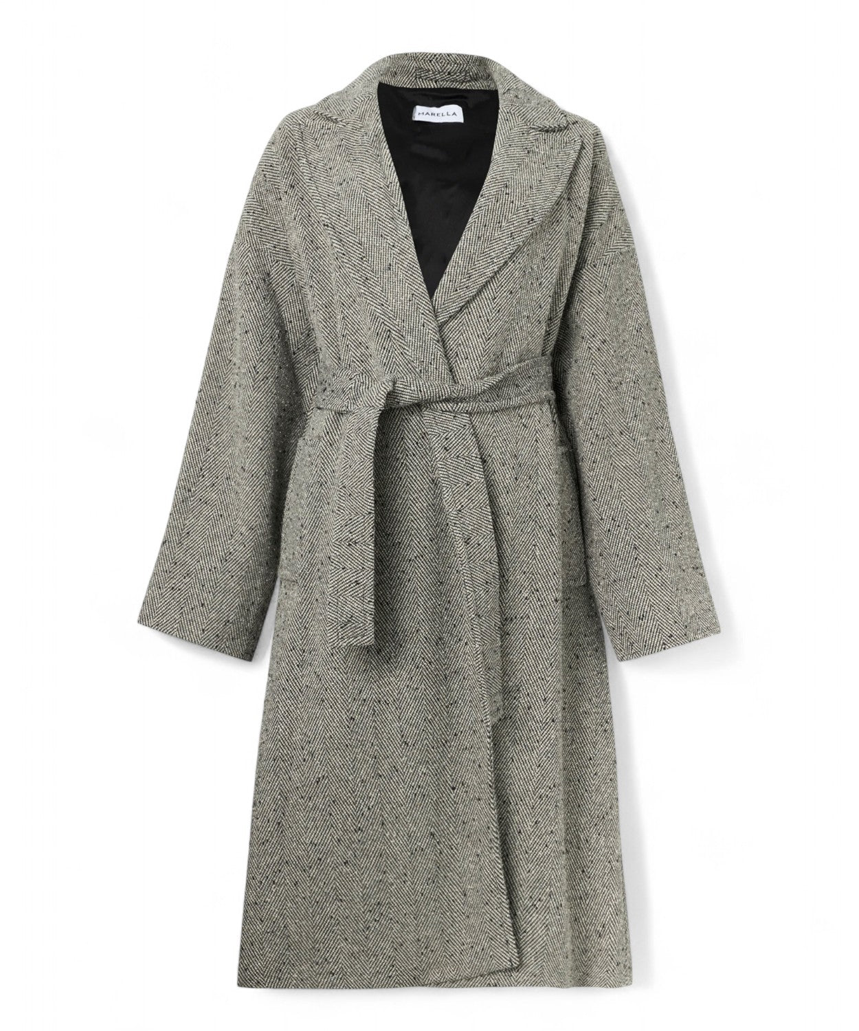 Cappotto UGHETTA Classico a Lisca di Pesce con Cintura-Marella-Cappotti-Vittorio Citro Boutique