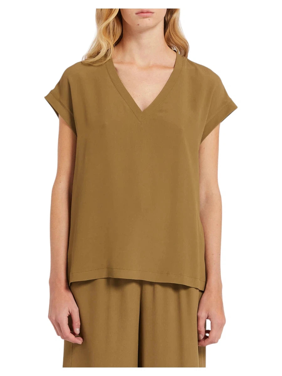 Blusa in crêpe Pialla-Marella-T-shirt-Vittorio Citro Boutique