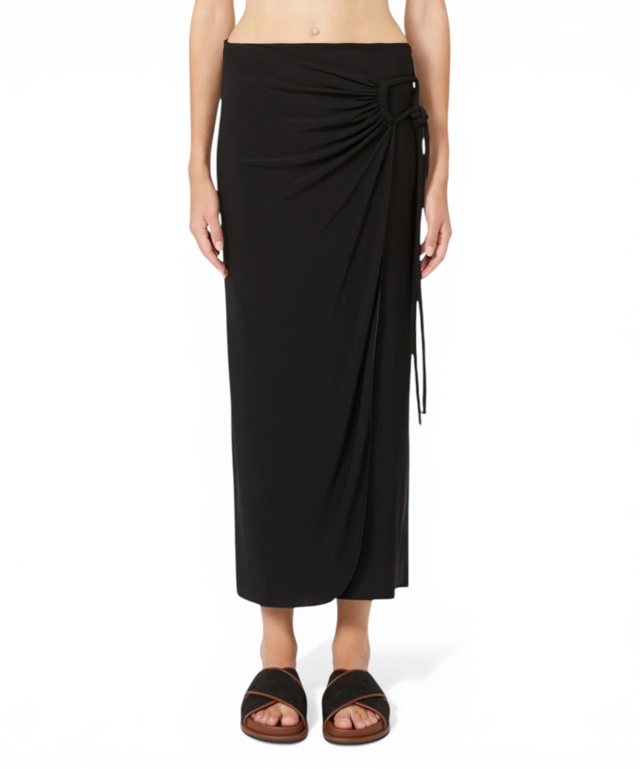 MAX MARA Gonna Midi Portafoglio in Jersey di Viscosa