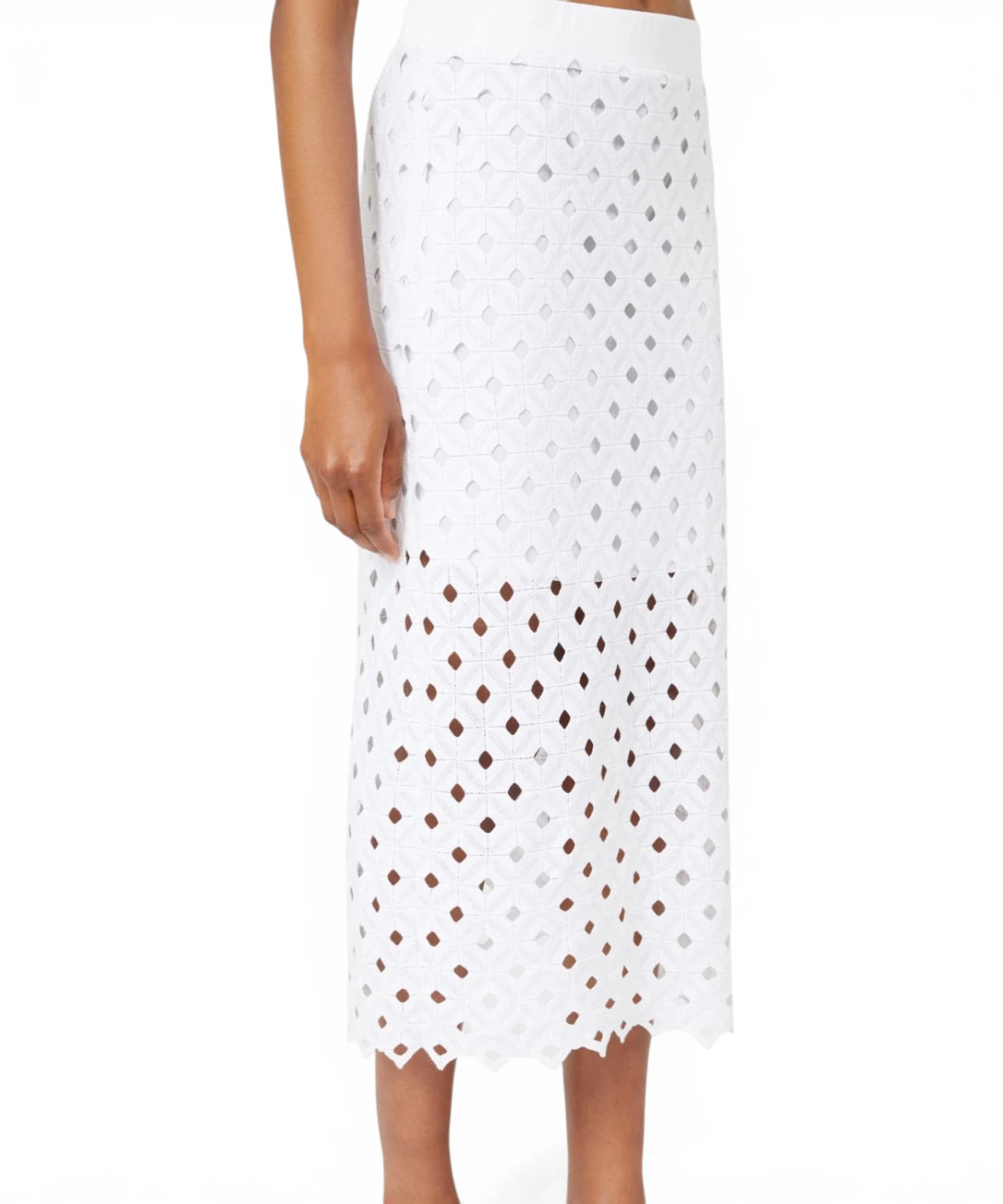 MAX MARA Gonna Tubino Midi Donna in Jersey Macramé