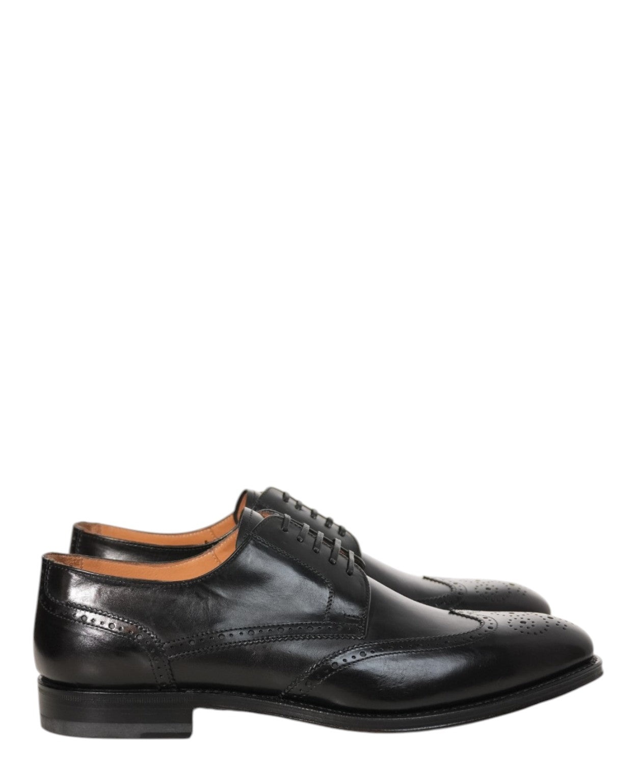 Elegant Derby Leather Brogue with Swallowtail Detail