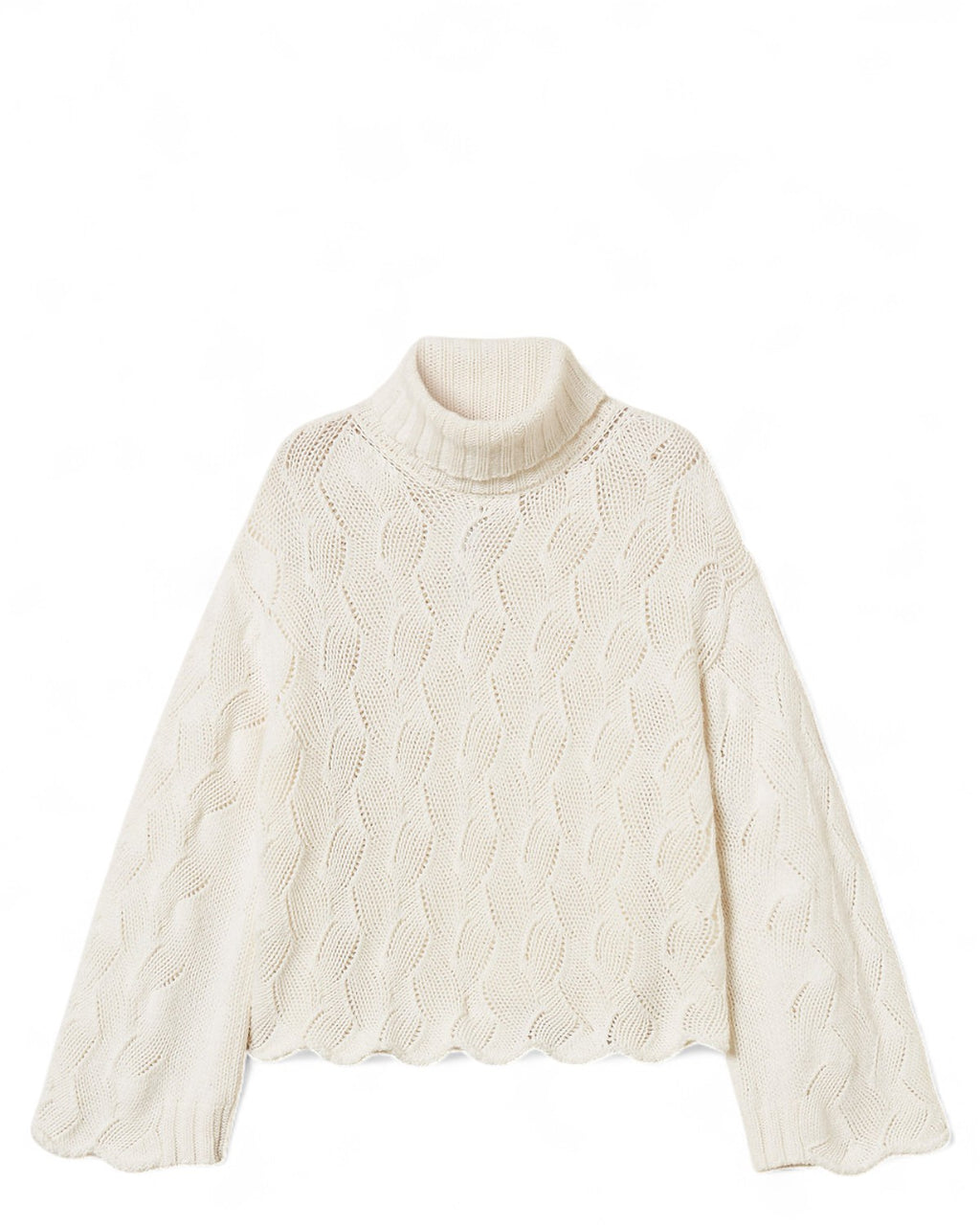 Maglia Dolcevita in Misto Lana con Maniche a Campana-Twinset-Maglieria-Vittorio Citro Boutique
