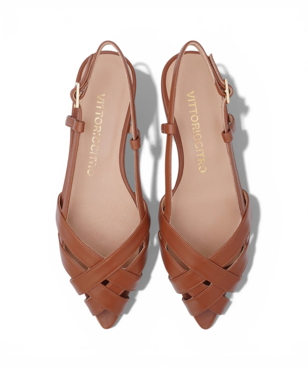 Nappa Flat Sandals with Strap