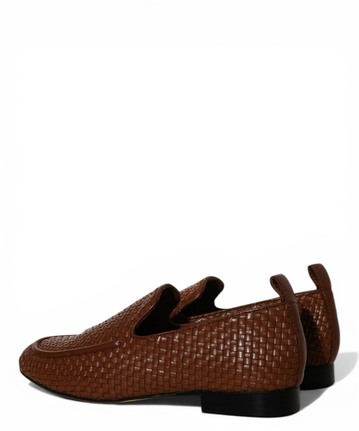 Women's Woven Leather Loafers JVAM