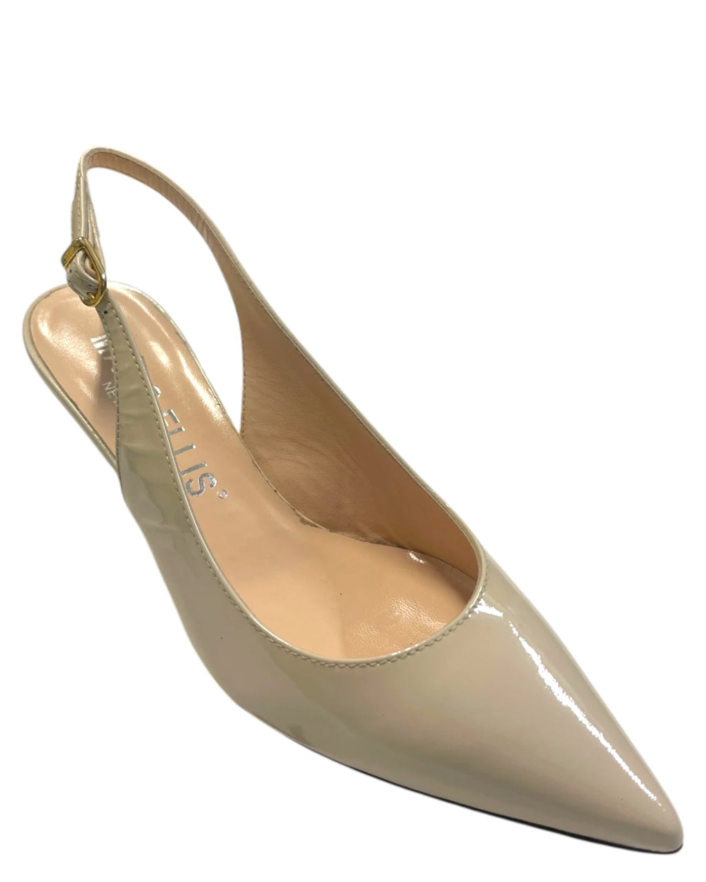 Marc Ellis Slingback Donna i beige lak med lav hæl