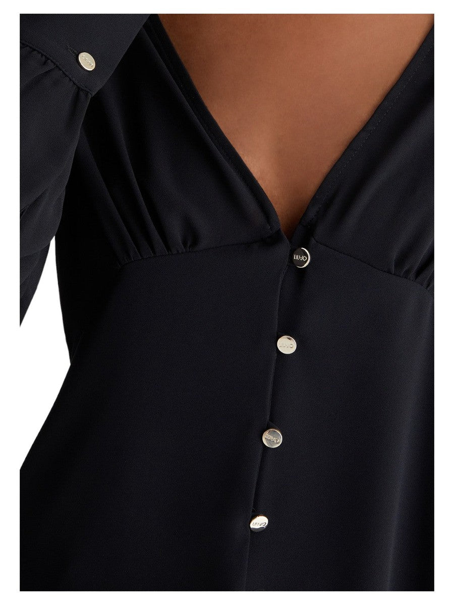 Blusa Elegante in Georgette con Scollo a V-Liu-Jo-Camicie-Vittorio Citro Boutique