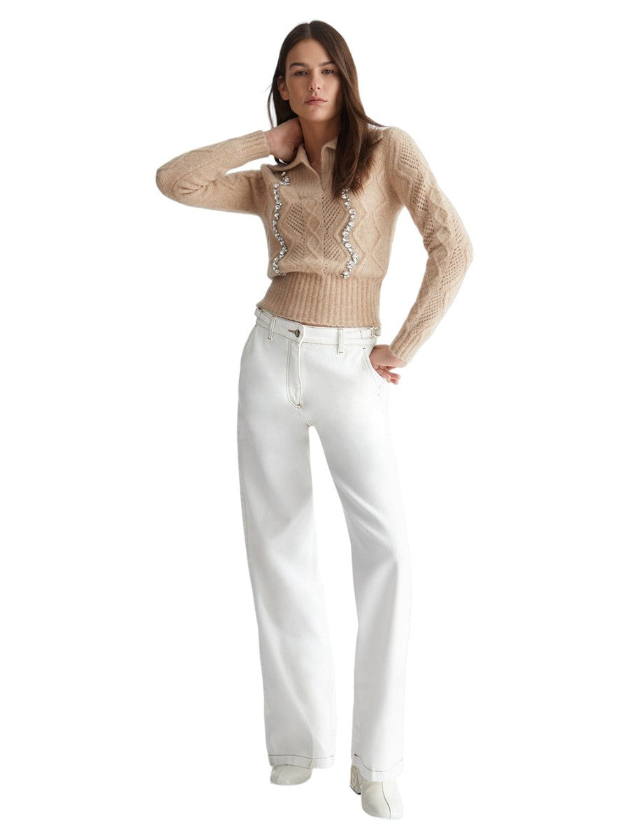 Maglia con ricami gioiello-Liu-Jo-Maglieria-Vittorio Citro Boutique